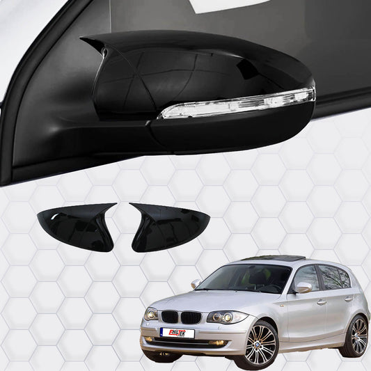 Bmw 1 Serisi E87 (2004-2011) - Ayna Kapağı (Yarasa) Piano Siyah Abs (Hb 5D)