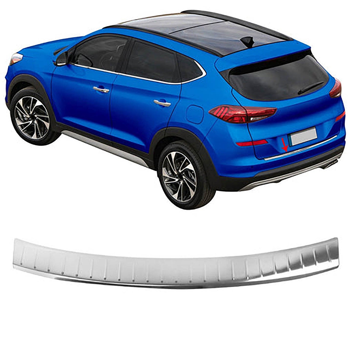 Hyundai Tucson (2014+) - Arka Tampon İç Eşiği - (2 Parça P. Çelik) - (SUV-Parlak) - 4139618-16.1