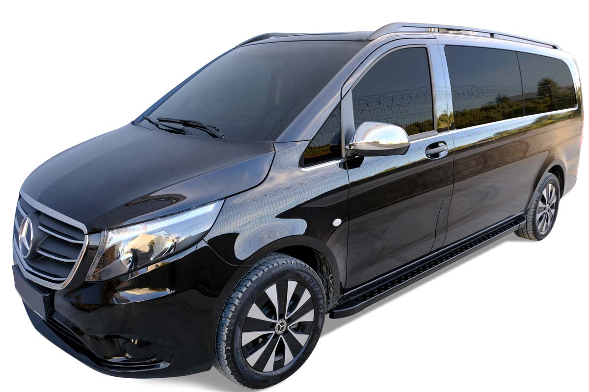 OMSA Mercedes Vito W447 Dot Line Yan Basamak Siyah Kısa Şase 2014 ve Sonrası