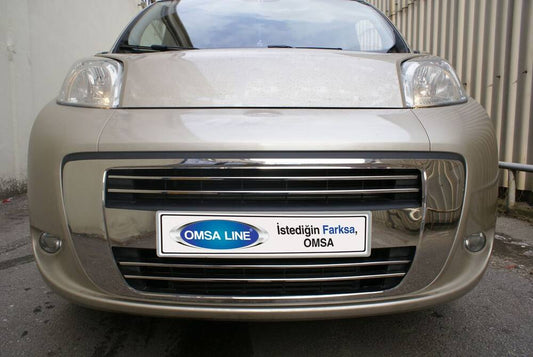 OMSA Peugeot Bipper Krom Ön Tampon Çıtası 4 Parça 2008 ve Sonrası