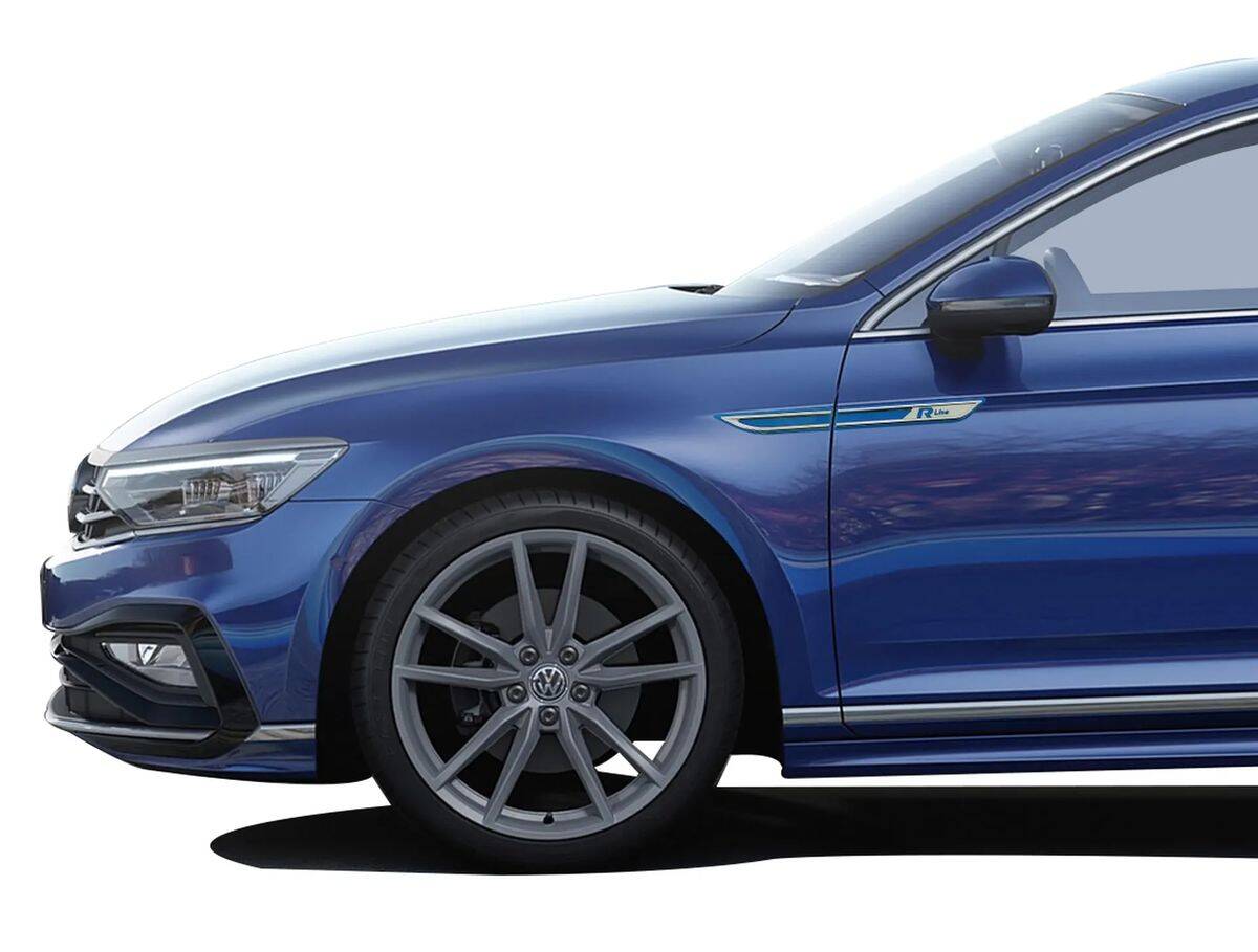 OMSA VW Passat B8.5 R-line Krom Çamurluk Çıtası Mavi 4 Parça ABS 2019 ve Sonrası