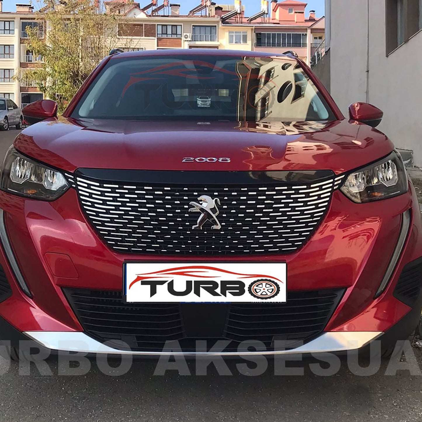 EHİLTEK Peugeot 2008 Krom Arka Tampon Eşiği 2019 ve Sonrası (Taşlı Mat)