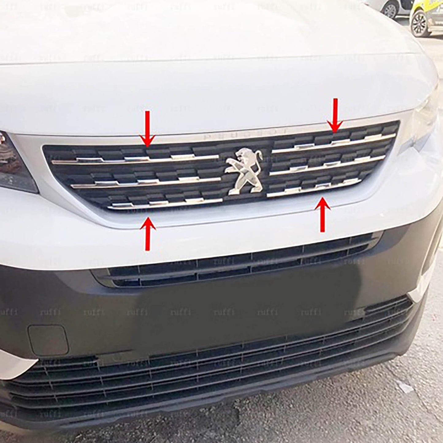 EHİLTEK Peugeot Rifter Krom Ön Panjur 6 Parça 2019 ve Sonrası