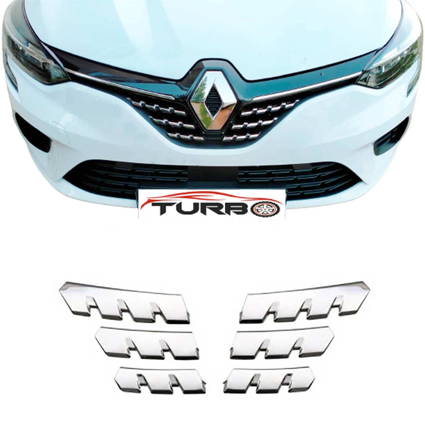 Renault Clio (2012-2019) - Ön Panjur - (6 Parça P. Çelik) - (HB)