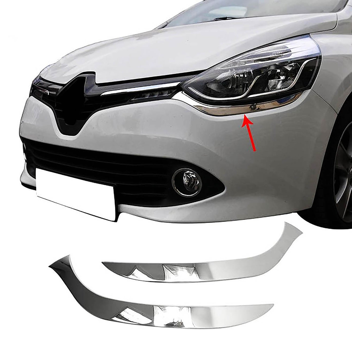 Renault Clio 4 (2015-2019) - Far Kaşı - (2 Parça P. Çelik) - (HB-SW)