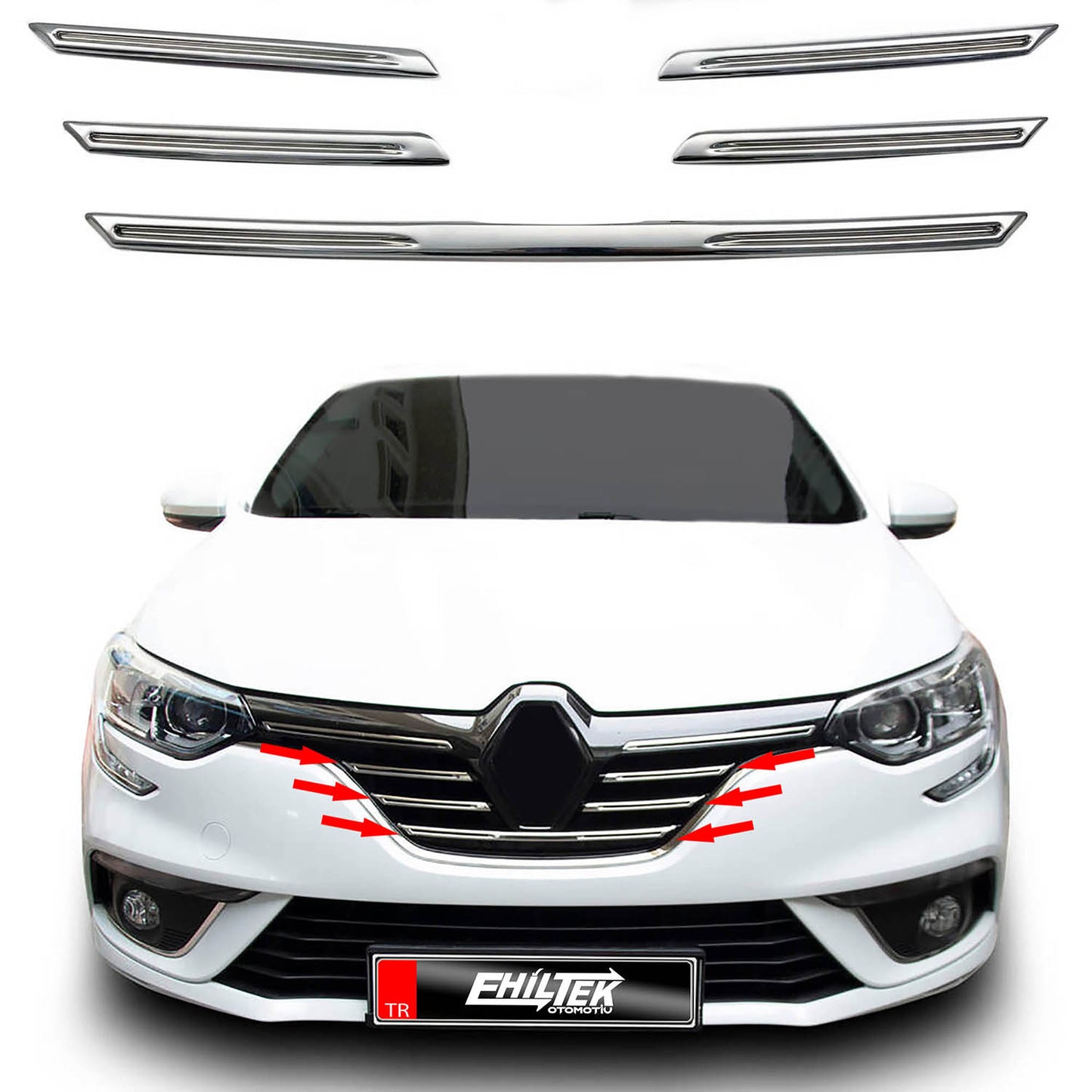 Renault Megane 4 (2016+) - Ön Panjur - (5 Parça P. Çelik) - (HB-SD) - 6943711-16.1