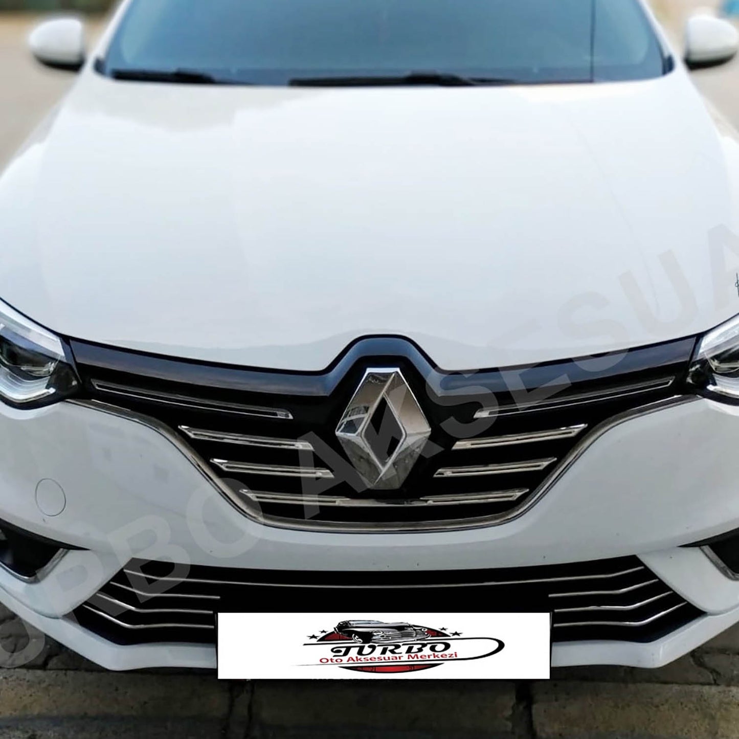 EHİLTEK Renault Megane 4 Krom Ön Tampon Alt Çıta 7 Parça 2016-2020 Arası