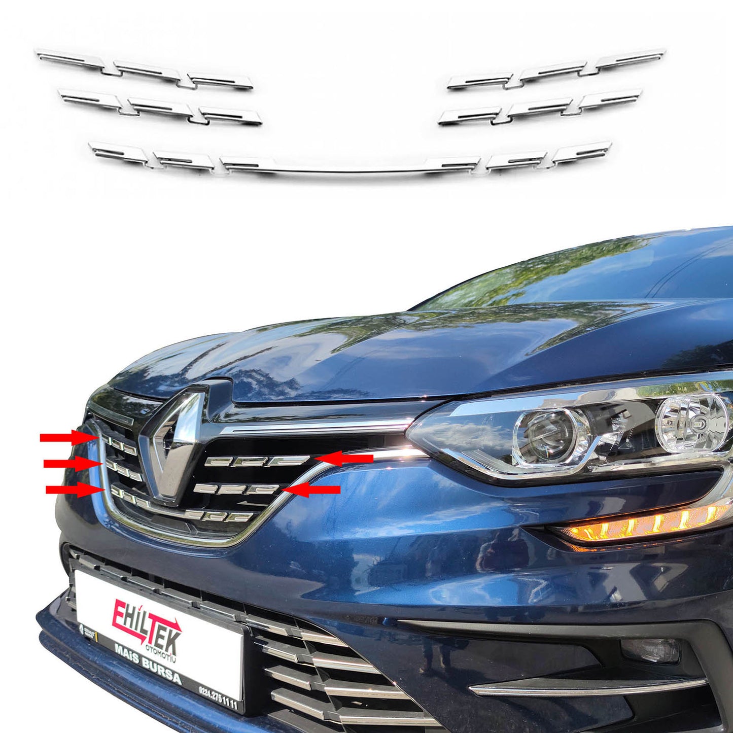 Renault Megane 4 (2021+) - Ön Panjur - (5 Parça P. Çelik) - (HB-SD) - 6943711-16.2