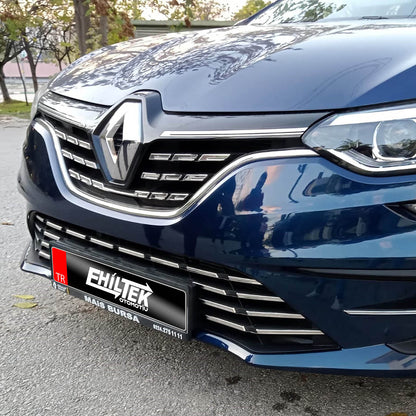 Renault Megane 4 (2021+) - Ön Tampon Çıtası - (7 Parça P. Çelik) - (SD)