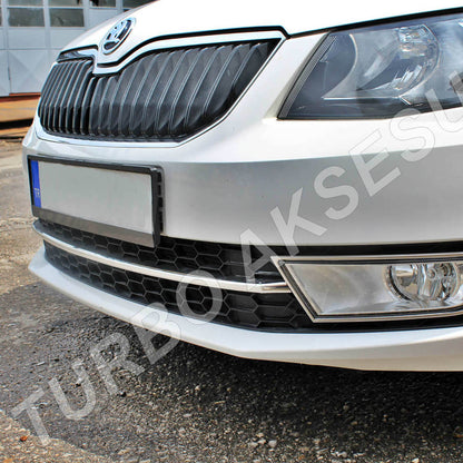 EHİLTEK Skoda Octavia 3 A7 Krom Ön Tampon Çıtası 2013-2016 Arası