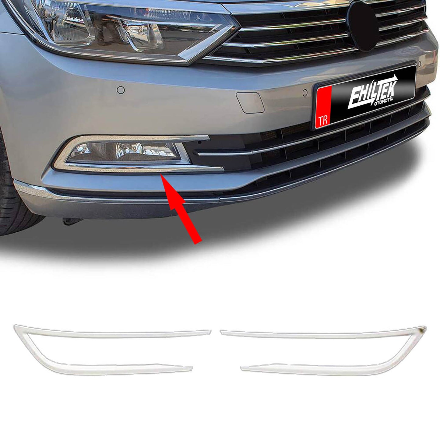 Volkswagen Passat B8 (2015-2019) - Sis Farı Çerçevesi - (2 Parça P. Çelik) - (SD-SW) - 8447737-16