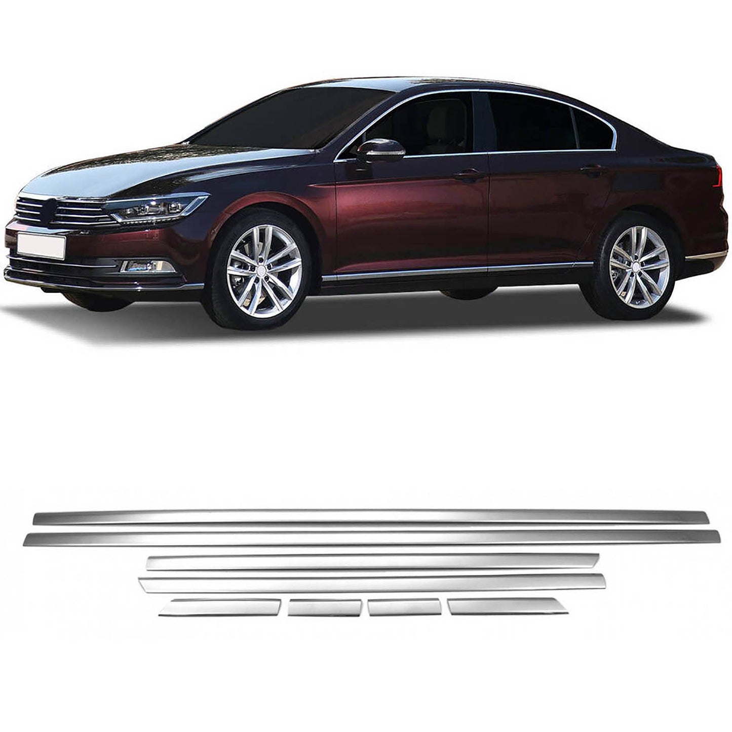 Volkswagen Passat B8,5 (2015+) - Yan Kapı Çıtası - (8 Parça P. Çelik) - (B8-B8,5-SD-SW) - 8448752-16